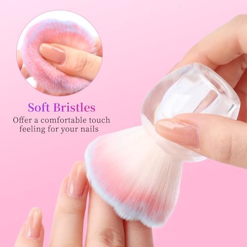 BQAN Nail Dust Brush Rose Soft Dust & Powder Remover - Image 3