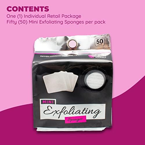 Jacent Mini Exfoliating Sponges: Square Facial Cleansing and Makeup Removal Pads - Image 2