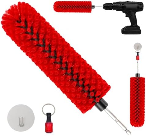 Drill Brush for Car Wheel with High-Density Bristles by Unknown