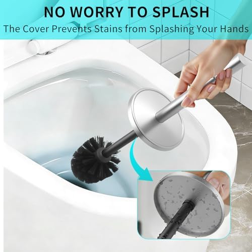 Stainless Steel Toilet Brush and Holder Set, Toilet Bowl Brush and Holder - Image 4