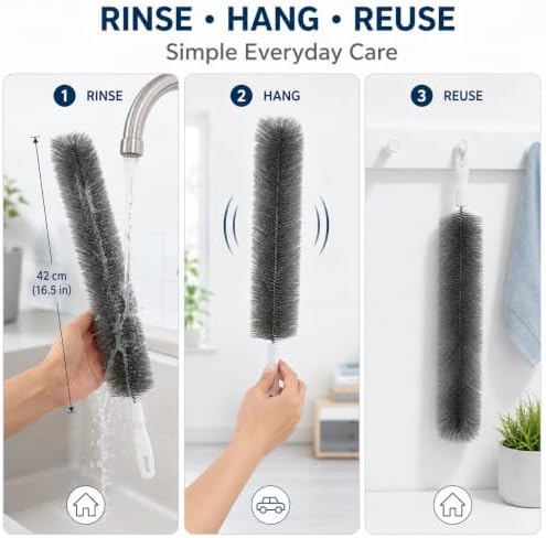 Pipiup Bendable Microfiber Fan Cleaning Brush, 2 Pack - Image 6