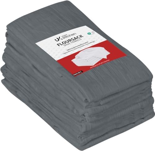 Utopia Kitchen Light Grey Flour Sack Towels 100% Cotton by UTOPIAKITCHEN