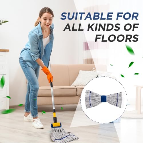 Hushee 6 Pcs Large Microfiber Tube Mop Heads 18 Oz Looped End - Image 4