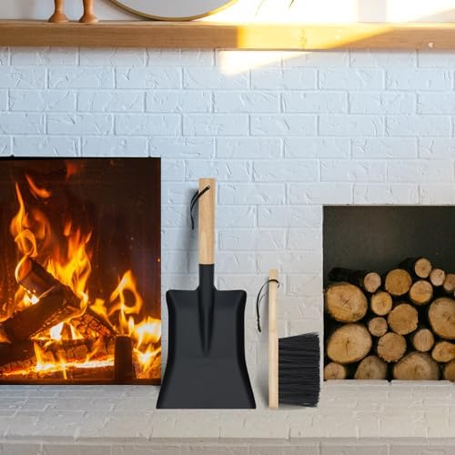 Fireplace Shovel & Brush Set, Large Ash Shovel & Brush - Image 6