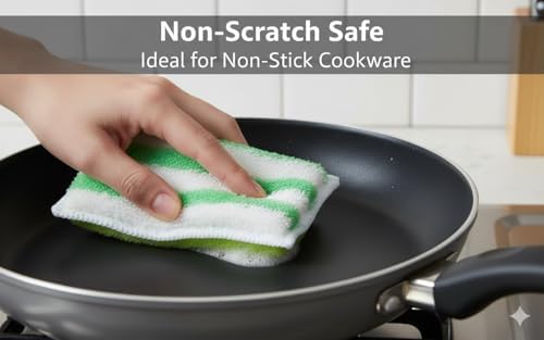 Scrub Sponges for Dishes, Non-Scratch Scrubbing Sponges for Kitchen - Image 2