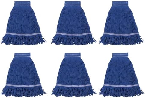 uxcell 6Pcs Commercial Mop Head Replacement, Cotton String Mop Head, Wet by uxcell