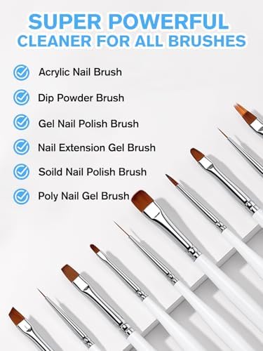 EBANKU 4OZ Nail Brush Cleaner, Nail Art Brushes Conditioner Quickly Clean - Image 4