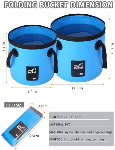 Collapsible Bucket with Handle, Lightweight 5 Gallon 20L - Image 3