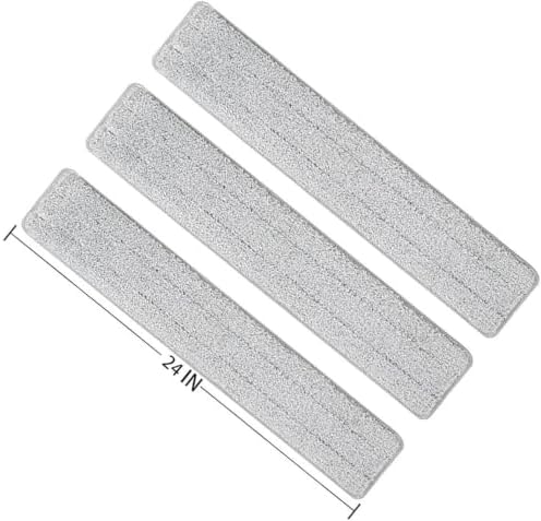 24 in Mop Pad Refills 5 Pack, Washable Microfiber Pads - Image 3