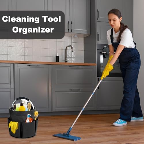 17L Cleaning Caddy with Handle, Cleaning Supplies Organizer, Foldable Storage - Image 2