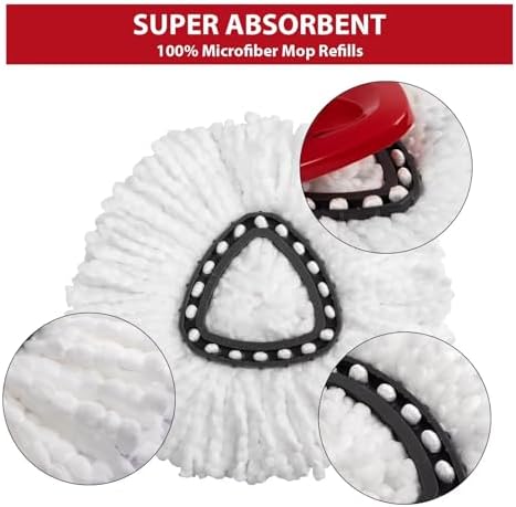 YUAKOU 4-Pack Mop Replacement Heads - Image 3