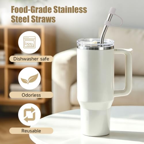 6Pcs Reusable Straws 12in Stainless Steel Straws - Image 4