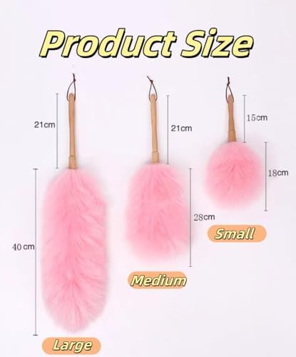Duster for Cleaning with Solid Wooden Handle, Anti-Static Dusters，Washable - Image 4