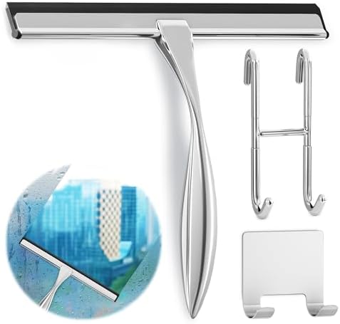 Shower Door Squeegee with Hook by ALPENKOK