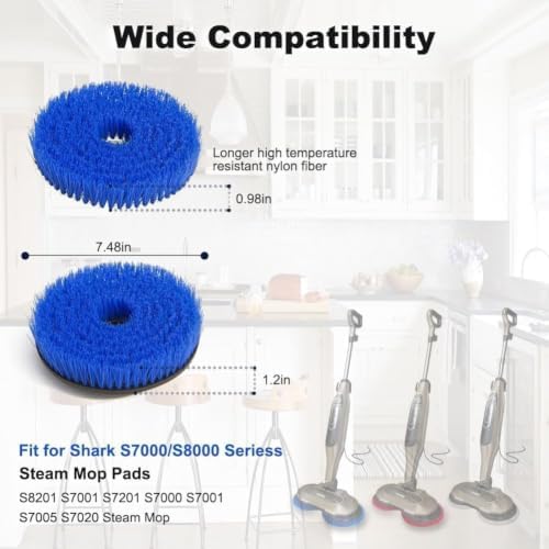 Upgraded Steam and Scrub Spin Mop Replacement Pads Brush - Image 2