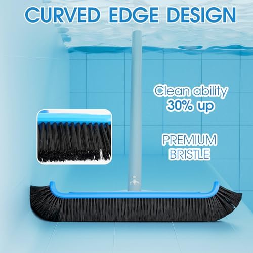 TidyMister Pool Brush 17.5'' Heavy Duty Swimming Pool Brushes - Image 2