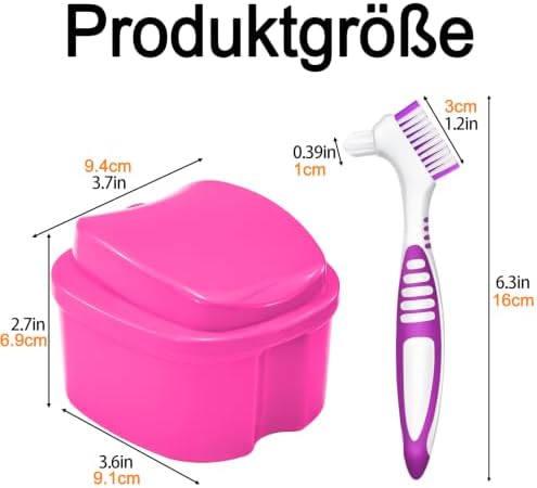 Denture Cup Retainer Cleaning Case False Teeth Soaking Container - Image 2