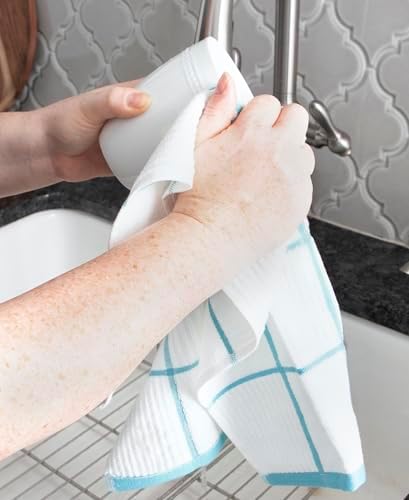 T-Fal Solid & Checked Parquet Kitchen Towels: Highly Absorbent, Super Soft Long - Image 4