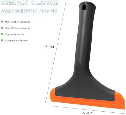 Small Silicone Window Squeegee, 5.9 Inch Vehicle Cleaning Scraper Water Wiper - Image 2
