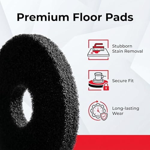 13" Heavy Duty Floor Maintenance Scrub Pads 2 Pack, Wet Stripping Deep Cleaning - Image 2