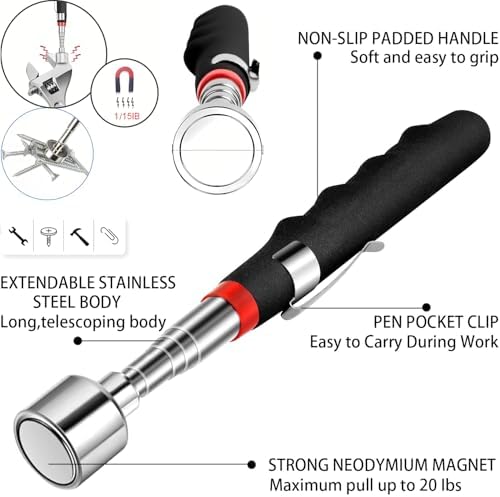 Magnetic Pickup Tool and Grabber Set, 35-inch Flexible Claw, 30-inch - Image 3