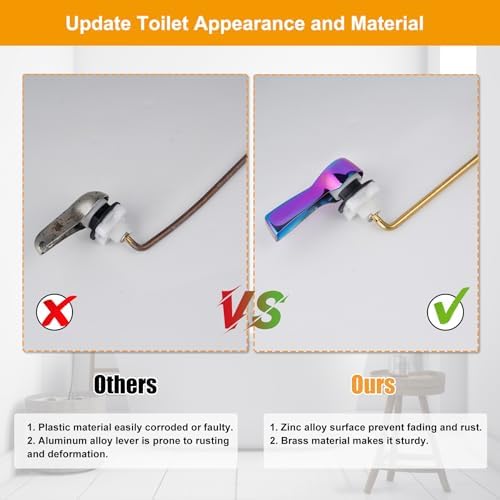 Hibbent Universal Metal Front Mount Toilet Handle Replacement Kit - Image 6