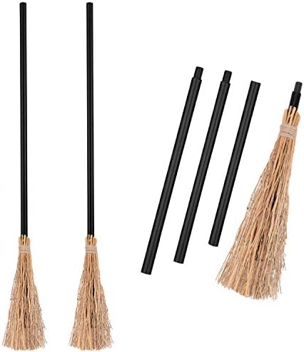 2 Pcs Halloween Witch Broom 52" Plastic Detachable Witch Broom by Harrycle