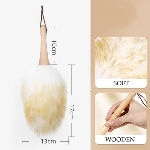 Wool Duster, Long Handle Duster, Wool Lambswool Cleaning Brush Duster, Wool - Image 2