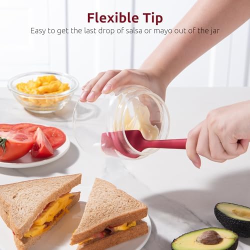 U-Taste Small Mini Silicone Spatula, 9in Rubber Jar Bowl Scraper - Image 5