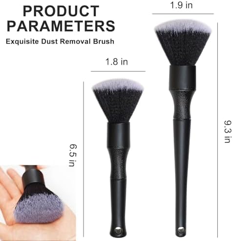 2 Microfiber Detailing Brushes, Car Interior Detailing Brush - Image 4