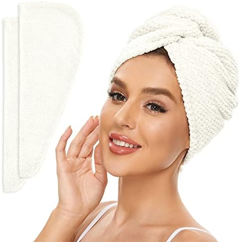 SimpleField 2 Pack Microfiber Hair Towel Wrap by SimpleField