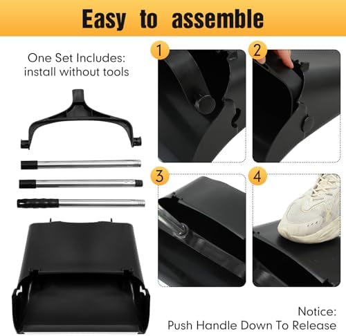 Maxcheck 4 Pcs 37'' Upright Lobby Dust Pan Plastic Bulk - Image 6
