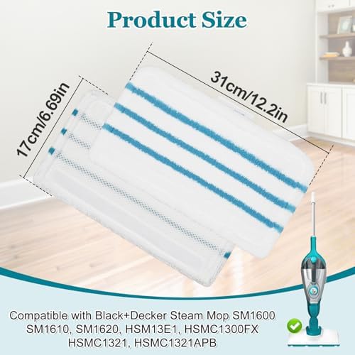 4Pack Steam Mop Pads Replacement - Image 2