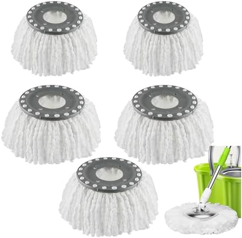 Spin Mop Heads Replacement for Mr.Clean, 360 Rotating Round Mop by YWSHF