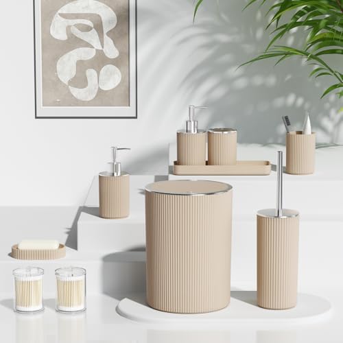 Beige Bathroom Accessories Set - Image 6