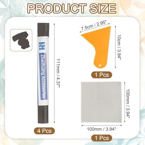 uxcell 4Pcs Wood Filler Sticks, Wood Repair Kit, Light Iron Gray - Image 2