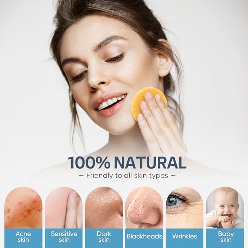 GAINWELL 50-Colored Natural Compressed Facial Sponges, - Image 5