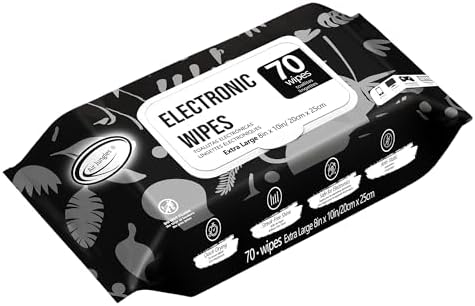 Air Jungles Electronic Wipes Screen Cleaner 70 Count, XL 8x10 Inch by AirJungles