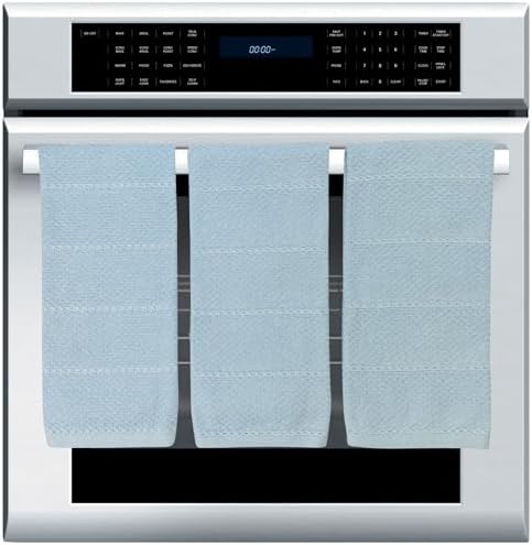 Light Baby Blue Kitchen Hand Dish Towels, 100% Cotton - Image 5