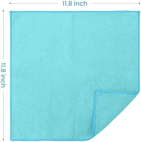12 Pack Microfiber Cleaning Cloth, 11 Assorted Colors Cleaning Rags - Image 2
