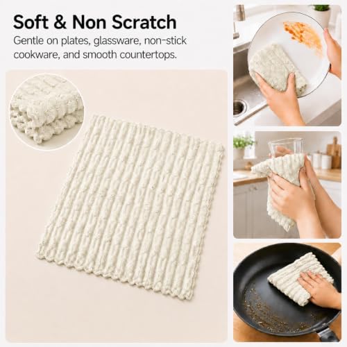 kimteny Microfiber Dish Cloths for Washing Dishes 24 Pack - Image 4