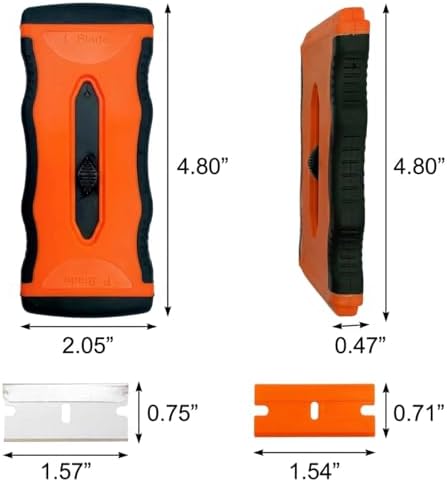 Mister Rui 2 Pack Razor Scraper, 20 Blades, Retractable - Image 2