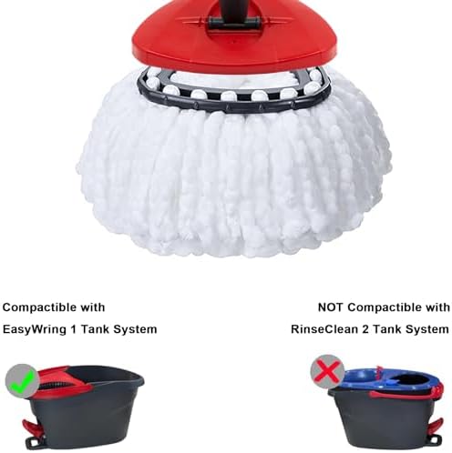2 Pack Mop Replacement Heads for O-Ceda EasyWrin Spin Mop, Microfiber Spin Mop - Image 2
