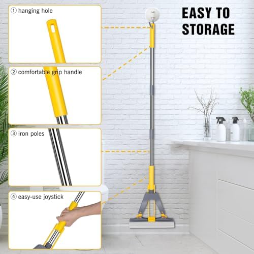 Sponge Mop, Roller Sponge Mop - Image 3