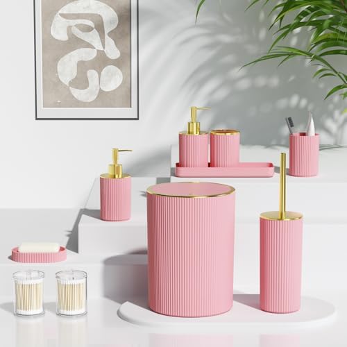 Light Pink Bathroom Accessories Set - Image 6