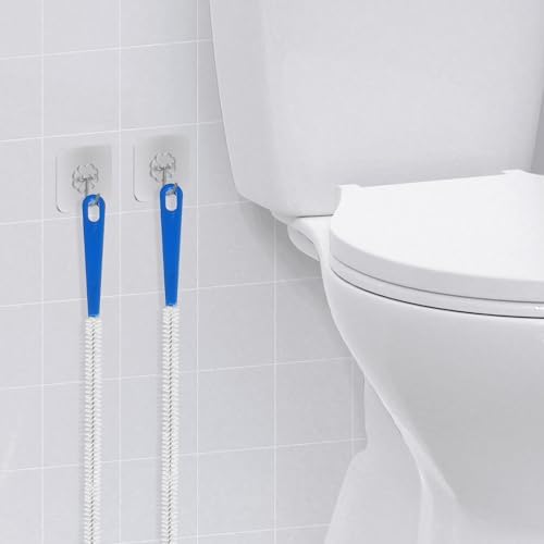 4 Packs Snake Drain Hair Removal Tools, 17.7" Long Flexible Drain Cleaning Brush - Image 4
