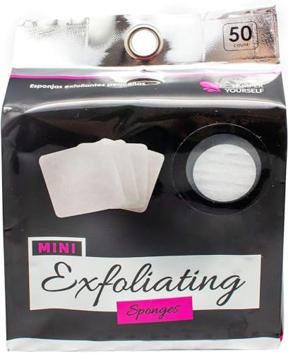 Jacent Mini Exfoliating Sponges: Square Facial Cleansing and Makeup Removal Pads by JacentMerchandising