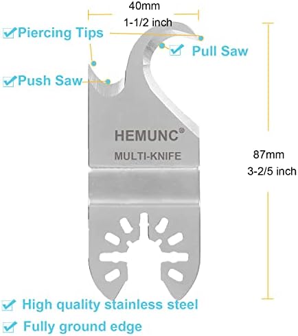 8PCS Oscillating Multitool Saw Blades, Oscillating Multi Tool Hook Knife Blade - Image 2