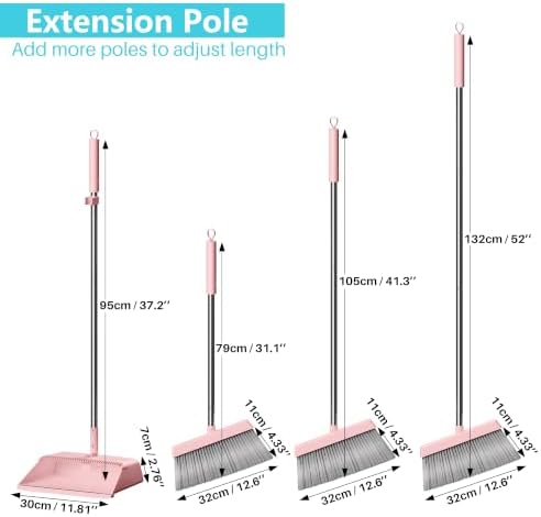 JOYMOOP Pink Broom and Dustpan Set - Image 5