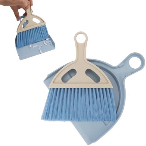 1 Pcs Mini Broom and Dustpan Set Small Whisk Broom Hand Held by Brosay